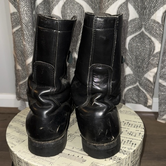 Vintage Black Leather Combat Boots main image 4